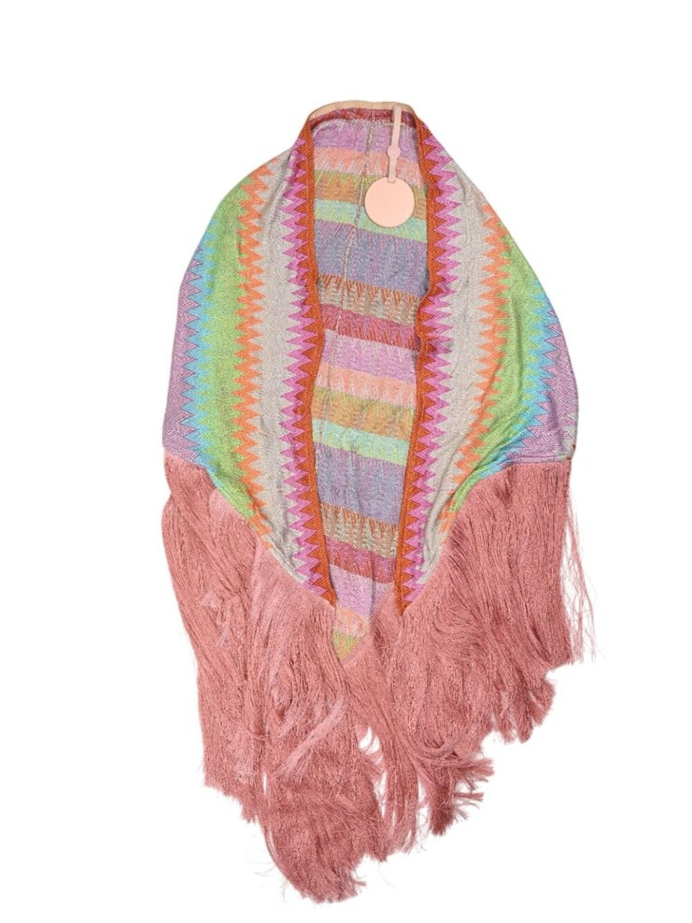 Alexis Rhea Throw Fringed Chevron Kimono in Multi